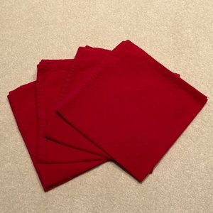 Red cloth napkins set of 4